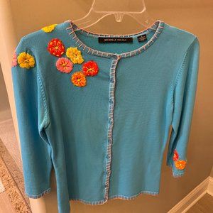 Vintage Floral Embroidered Cardigan
